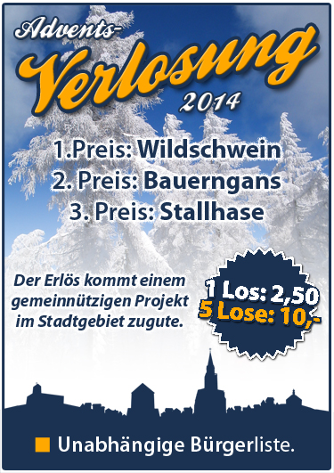 Weihnachtsmarkt Goldkronach 2014 – Verlosung der UBL