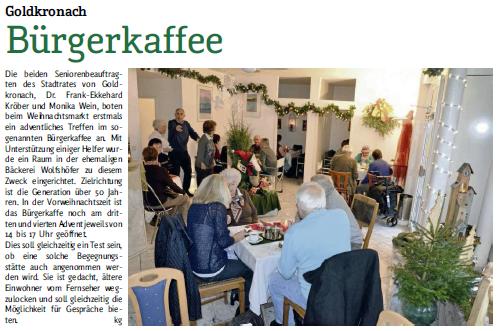 Mein Verein - Bürgercafe Goldkronach 2014