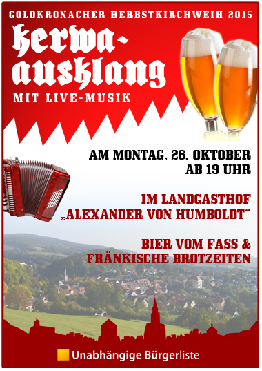 Kerwa-Ausklang 2015 in Goldkronach